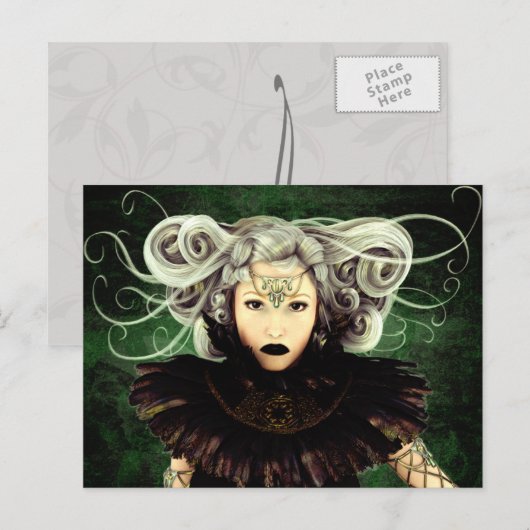 Unamused Gothic Art Briefkaart (Voorkant / Achterkant)