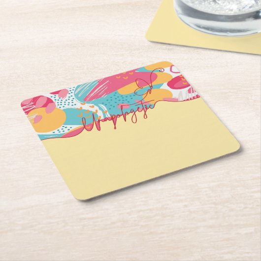 Unapologetic Bold Feminine Statement Kartonnen Onderzetters (Schuin)