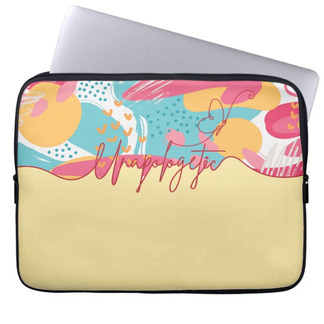 Unapologetic Bold Feminine Statement Laptop Sleeve (Voorkant)