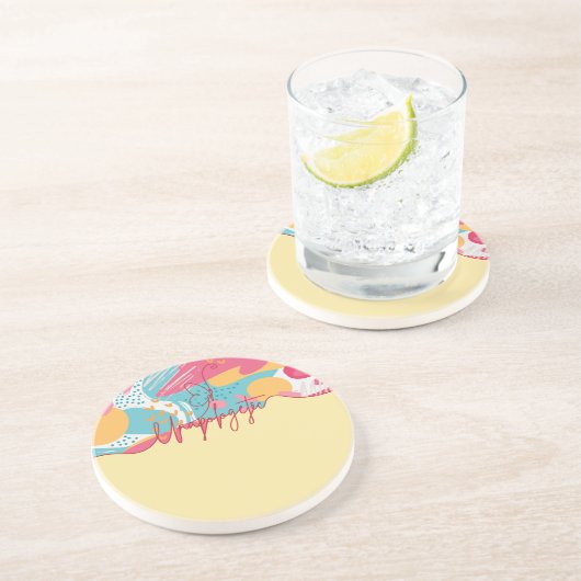 Unapologetic Bold Feminine Statement Zandsteen Onderzetter (Zijkant)