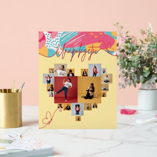 Unapologetic Personalized Feminine Photo Collage Acryl Bord (Huwelijk)