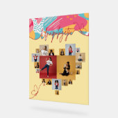 Unapologetic Personalized Feminine Photo Collage Acryl Bord (Hoek)