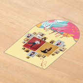 Unapologetic Personalized Feminine Photo Collage Acryl Uitnodigingen (Laagn)