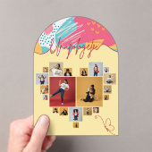 Unapologetic Personalized Feminine Photo Collage Acryl Uitnodigingen (Insitu (Draagbaar))