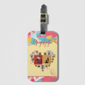 Unapologetic Personalized Feminine Photo Collage Bagagelabel (Voorkant (verticaal))