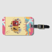 Unapologetic Personalized Feminine Photo Collage Bagagelabel (Voorkant (horizontaal))