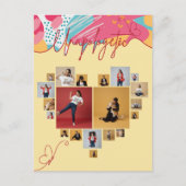 Unapologetic Personalized Feminine Photo Collage Briefkaart (Voorkant)