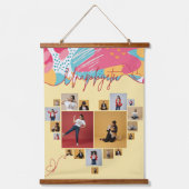 Unapologetic Personalized Feminine Photo Collage Hangend Wandkleed (Voorkant)