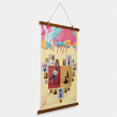 Unapologetic Personalized Feminine Photo Collage Hangend Wandkleed (Gebogen)