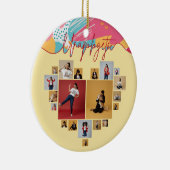 Unapologetic Personalized Feminine Photo Collage Keramisch Ornament (Rechts)