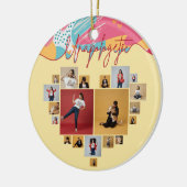 Unapologetic Personalized Feminine Photo Collage Keramisch Ornament (Links)