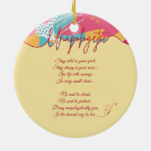 Unapologetic Personalized Feminine Photo Collage Keramisch Ornament (Achterkant)