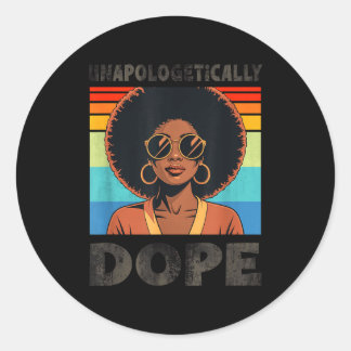 Unapologetically Afro Woman Retro Pride  Ronde Sticker