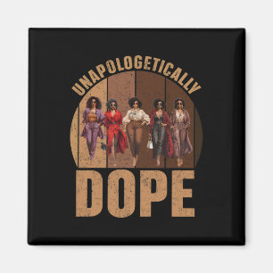 Unapologetically Black Drug Pride Afro Black Histo Magneet