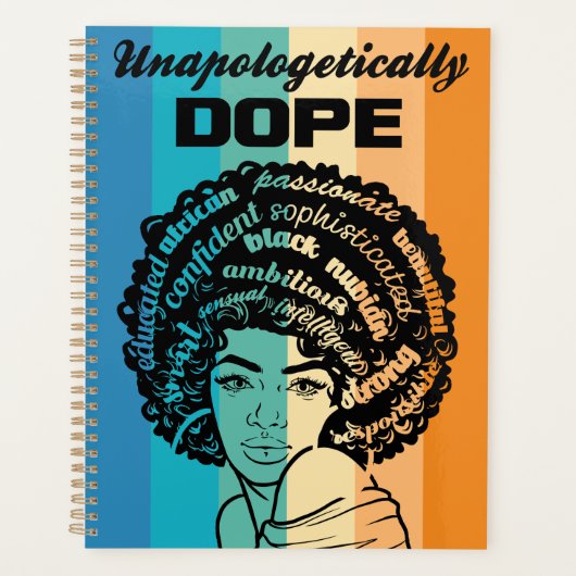 Unapologetically Dope Zwarte Koningin Afrikaanse V Planner (Voorkant)