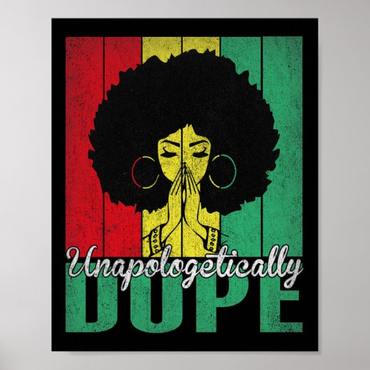 Unapologetically Drug Afro Black History Juneteent Poster (Voorkant)