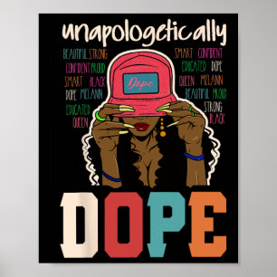 Unapologetically Drug Black Afro Black Geschiedeni Poster
