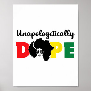 Unapologetically Drug Black History Month Afrikaan Poster