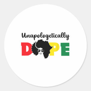 Unapologetically Drug Black History Month Afrikaan Ronde Sticker