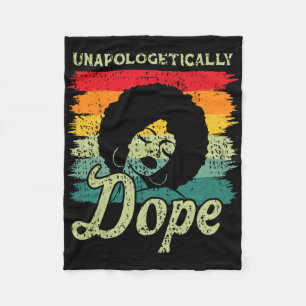 Unapologetically Drug Black Pride Melanin Afrikaan Fleece Deken