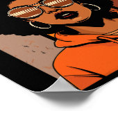 Unapologetically Drug Black Pride Melanin Afrikaan Poster (Hoek)