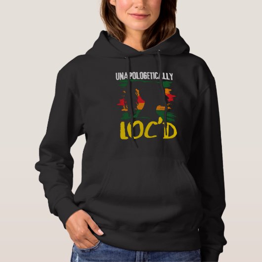 Unapologetically LOC'D Black History Month Melanin Hoodie (Voorkant)