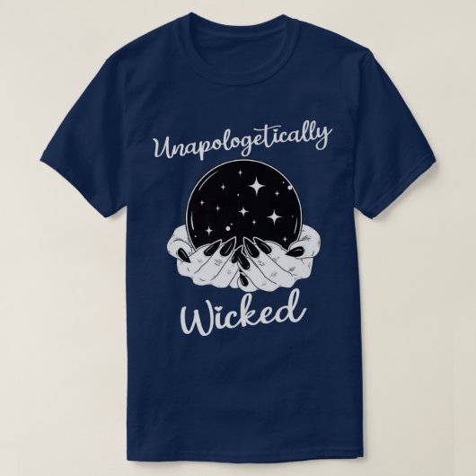 Unapologetically Wicked Bad Witch Halloween Horro T-shirt (Design voorkant)