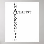 Unapologetisch atheïst poster (Voorkant)