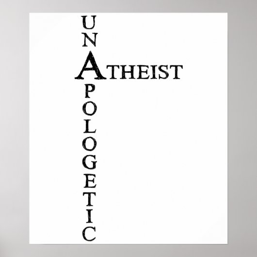 Unapologetisch atheïst poster (Voorkant)