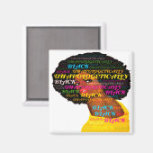 Unapologetisch Black Square Magnet (Voorkant / Achterkant)