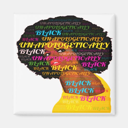Unapologetisch Black Square Magnet (Voorkant)