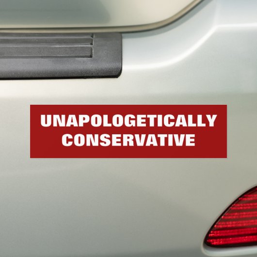 Unapologetisch conservatief bumpersticker (Op auto)
