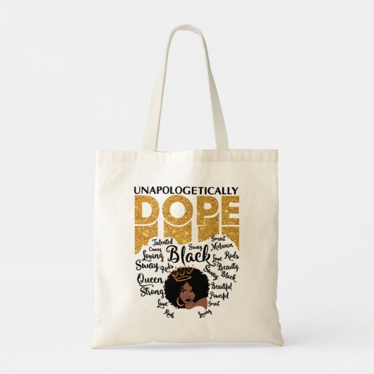 Unapologetisch-dope Afro-vrouwen Tote Bag (Achterkant)