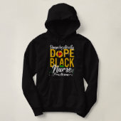 Unapologetisch Dope Black Nurse Practitioner RN Hoodie (Design voorkant)