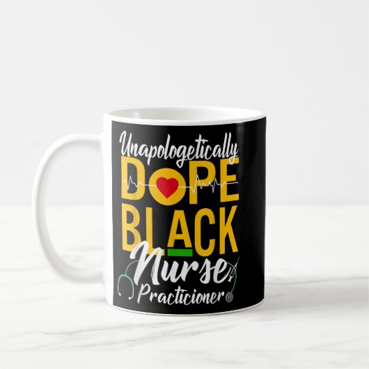 Unapologetisch Dope Black Nurse Practitioner RN Koffiemok (Links)