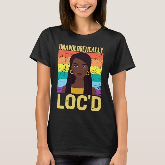 Unapologetisch LOCD Black History Maand Melanin T-shirt (Voorkant)