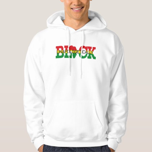 Unapologetisch zwart hoodie (Voorkant)