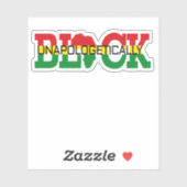 Unapologetisch zwart sticker (Vel)