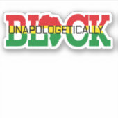 Unapologetisch zwart sticker (Voorkant)