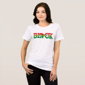 Unapologetisch zwart Tri-Blend shirt (Voorkant volledig)