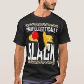 Unapologetisch zwarte Amerikaanse cadeau T-shirt (Voorkant)