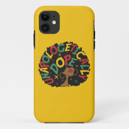 Unapologetisch zwarte dop Afro Case-Mate iPhone Case
