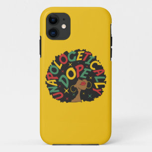 Unapologetisch zwarte dop Afro Case-Mate iPhone Case