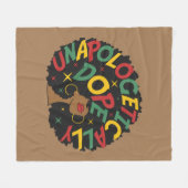 Unapologetisch zwarte dop Afro Fleece Deken (Voorkant (Horizontaal))