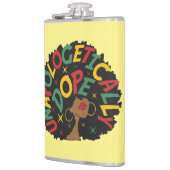 Unapologetisch zwarte dop Afro Heupfles (Links)