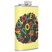 Unapologetisch zwarte dop Afro Heupfles (Rechts)