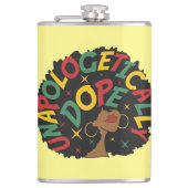 Unapologetisch zwarte dop Afro Heupfles (Voorkant)