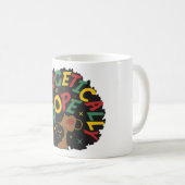Unapologetisch zwarte dop Afro Koffiemok (Voorkant rechts)