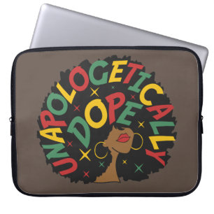 Unapologetisch zwarte dop Afro Laptop Sleeve