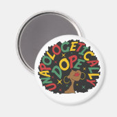 Unapologetisch zwarte dop Afro Magneet (Voorkant / Achterkant)